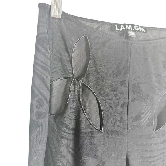 I.AM.GIA Annihya Pant Amina Top Black Animal Print Burnout Sexy 2 Piece Set S - Picture 9 of 16